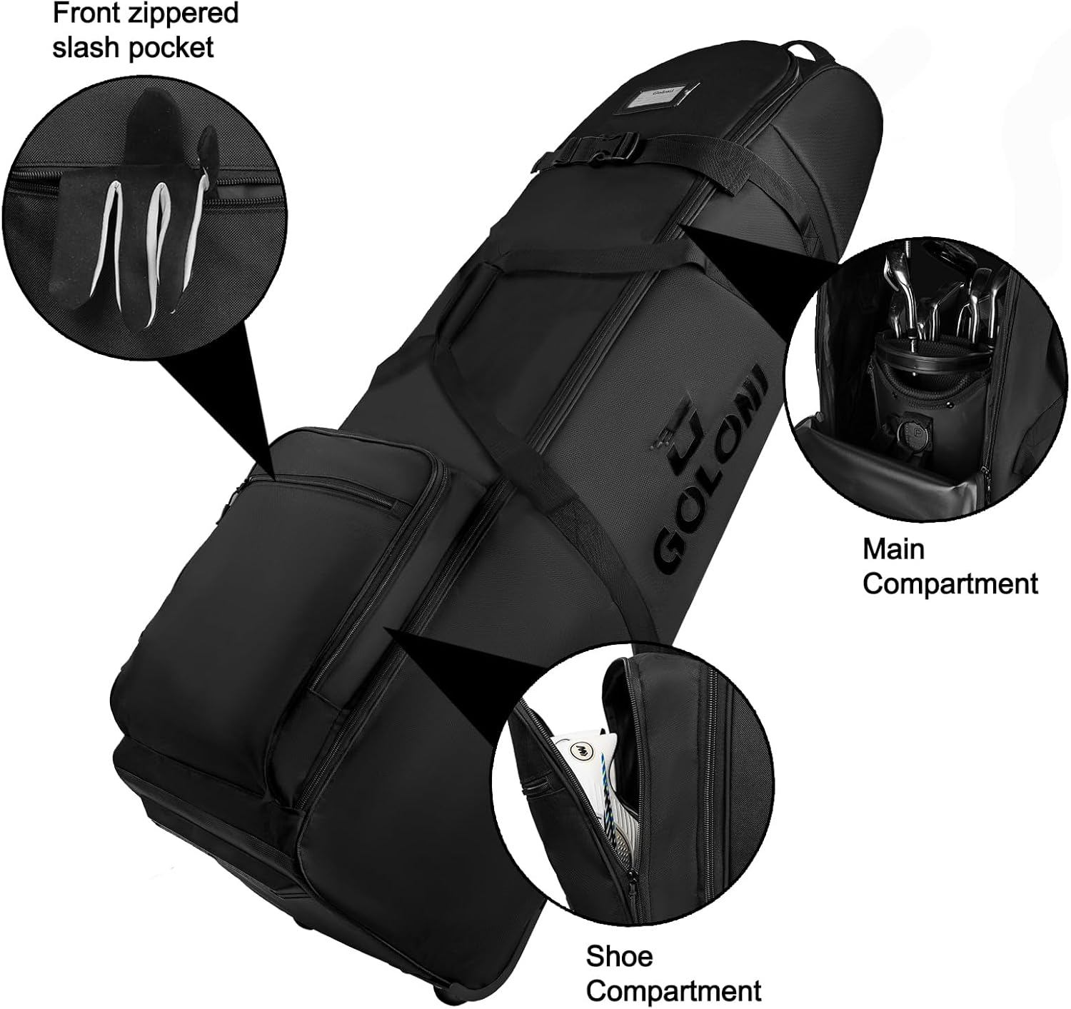 Goloni Wheeled Golf Travel Bag, Airline Approved - Image 6